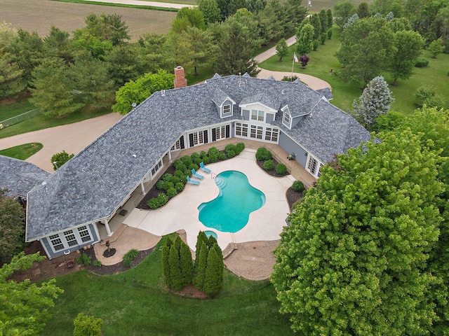 10731 Somonauk Rd, Hinckley, IL 60520 - outdoor pool with a patio area and a lawn