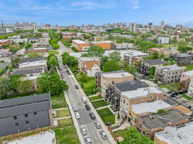 6347 S Drexel Ave, Chicago, IL 60637 - drone / aerial view of city skyline