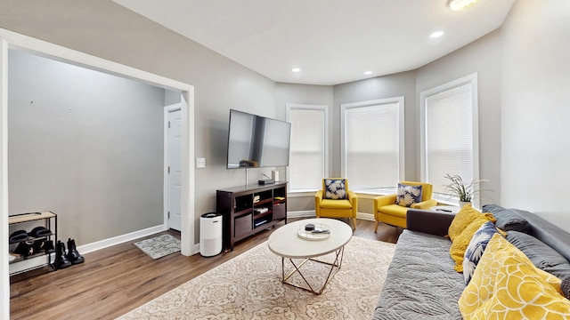 6347 S Drexel Ave, Chicago, IL 60637 - living area with wood finished floors, baseboards, and recessed lighting