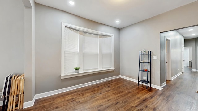 6347 S Drexel Ave, Chicago, IL 60637 - empty room featuring wood finished floors, baseboards, and recessed lighting