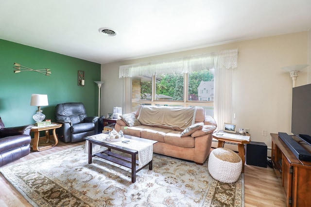 1320 Adeline Ct, Aurora, IL 60505 - living area featuring light wood-style flooring and a baseboard heating unit