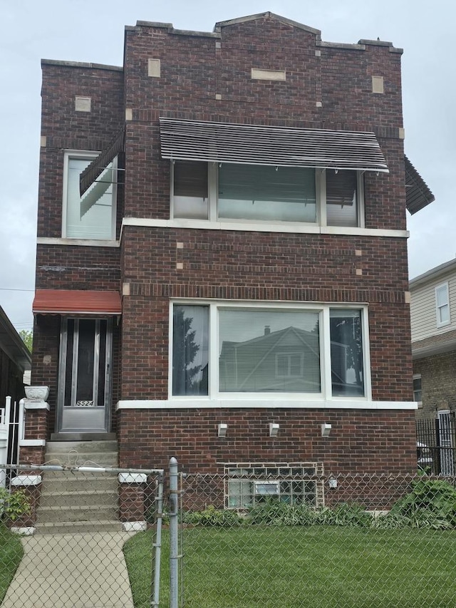 view of front facade with brick siding