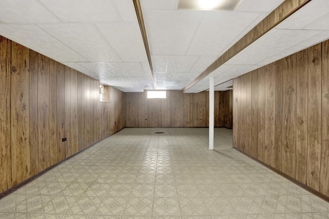 5548 S Kedvale Ave, Chicago, IL 60629 - below grade area with light floors and wood walls