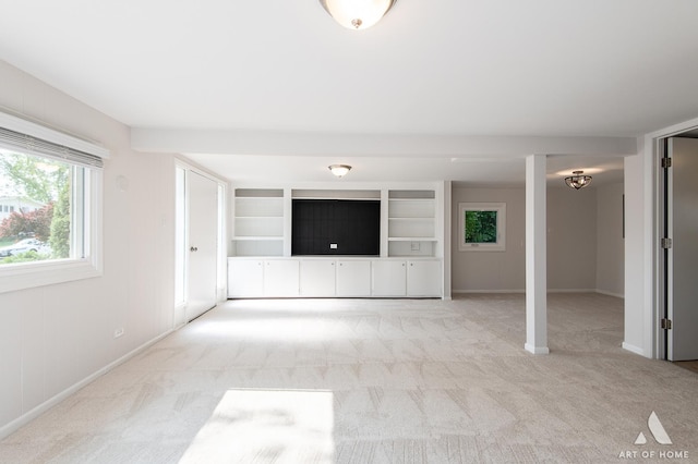 5700 Grange Ave, Oak Forest, IL 60452 - unfurnished living room featuring light carpet and baseboards