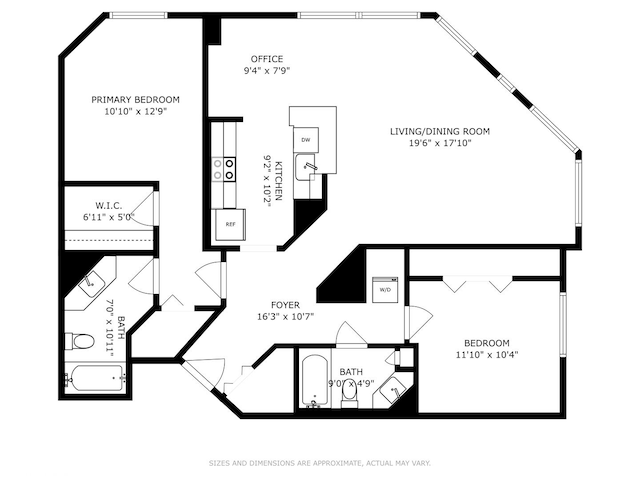 222 N Columbus Dr Unit 2408, Chicago, IL 60601 - floor plan / room layout