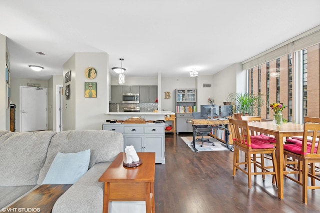 222 N Columbus Dr Unit 2408, Chicago, IL 60601 - living room featuring dark wood-style floors