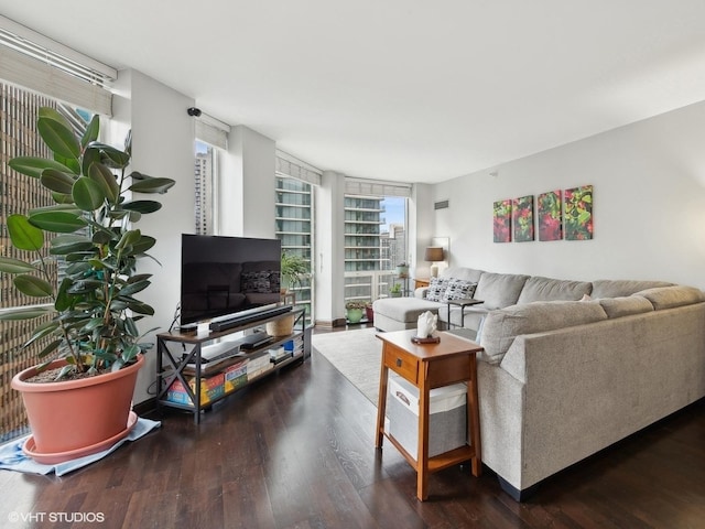 222 N Columbus Dr Unit 2408, Chicago, IL 60601 - living room with wood finished floors