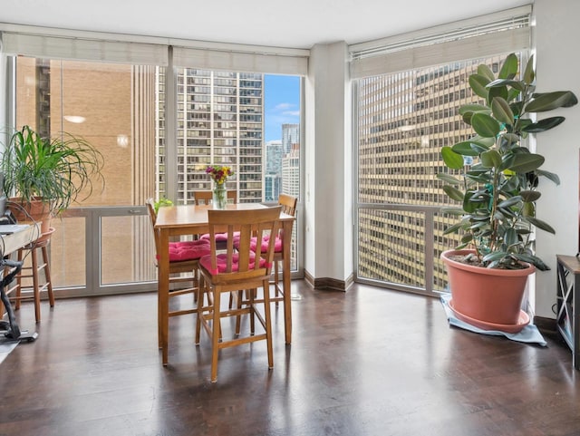 222 N Columbus Dr Unit 2408, Chicago, IL 60601 - dining area featuring a wall of windows and a city view