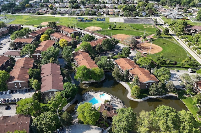 5235 James Ln Unit 1202, Crestwood, IL 60418 - aerial view of property and surrounding area featuring nearby suburban area and a nearby body of water