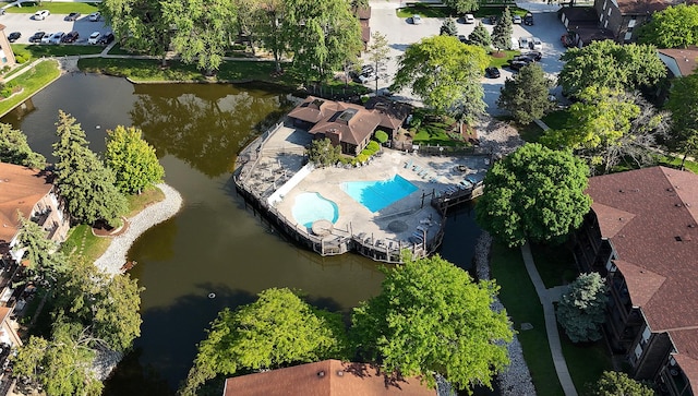 5235 James Ln Unit 1202, Crestwood, IL 60418 - aerial view of a large body of water and a pool