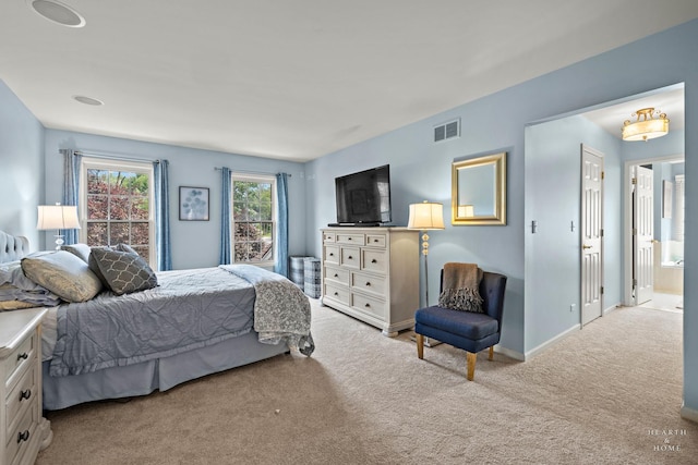 605 Birch Ln, Fox River Grove, IL 60021 - bedroom with carpet, baseboards, and connected bathroom