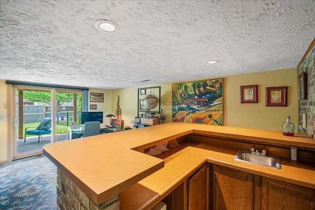 315 S Bone Dr, Normal, IL 61761 - indoor wet bar with a textured ceiling