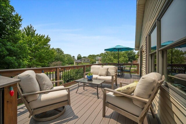 315 S Bone Dr, Normal, IL 61761 - deck featuring an outdoor hangout area