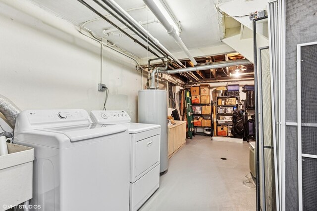 1025 Sheridan Rd, Wilmette, IL 60091 - washroom featuring washer and dryer and water heater