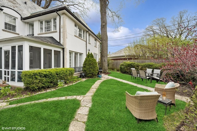 1025 Sheridan Rd, Wilmette, IL 60091 - view of yard with a sunroom