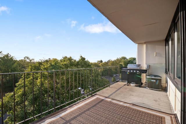 101 Bar Harbour Rd Unit 6E, Schaumburg, IL 60193 - balcony with area for grilling and central AC