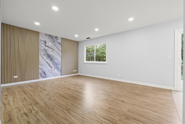 4574 Whitney Dr, Hanover Park, IL 60133 - spare room with recessed lighting, light wood-type flooring, and baseboards