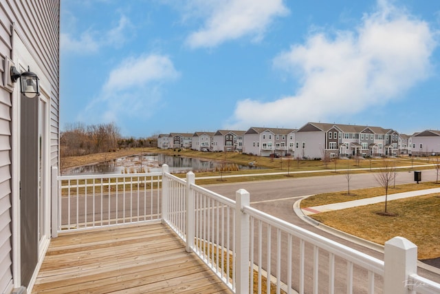 642 Wolverine Dr, Aurora, IL 60502 - balcony with a residential view and a water view