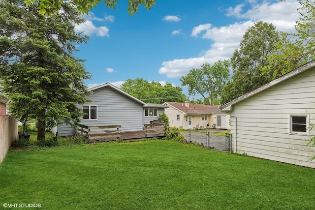 427 Lawrence Ave, Grayslake, IL 60030 - view of yard with a wooden deck