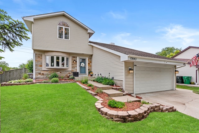 13843 W Stoneoak Way, Homer Glen, IL 60491 - view of front of house with an attached garage, driveway, and roof with shingles