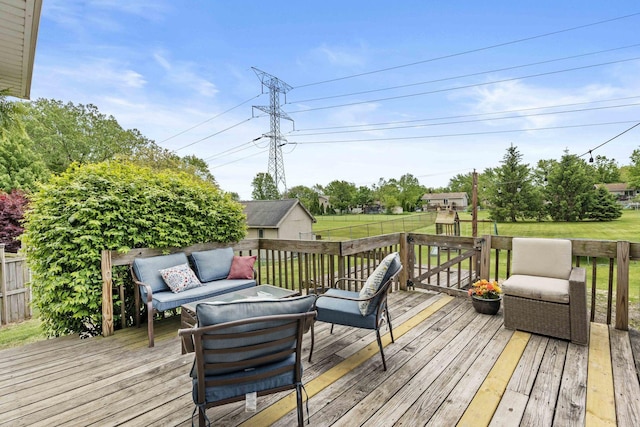 13843 W Stoneoak Way, Homer Glen, IL 60491 - deck with outdoor lounge area and an outdoor structure
