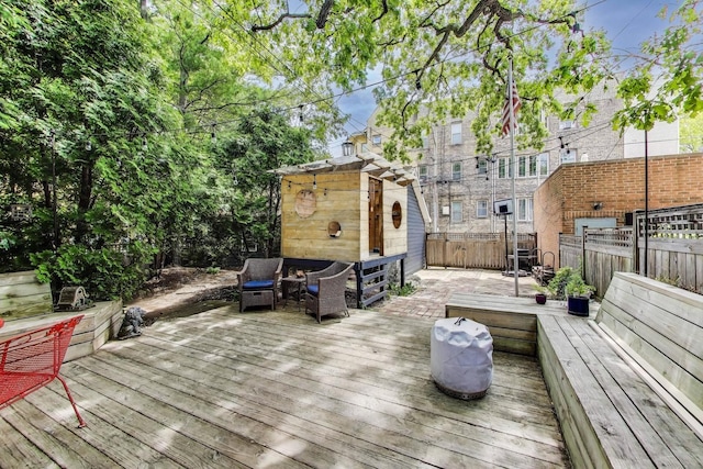1701 W Chase Ave, Chicago, IL 60626 - wooden terrace featuring outdoor lounge area