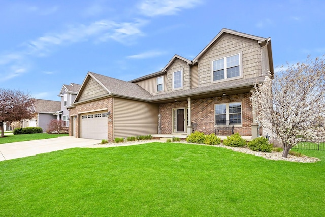 2708 Red Rock Rd, Normal, IL 61761 - view of front facade featuring brick siding, concrete driveway, and an attached garage