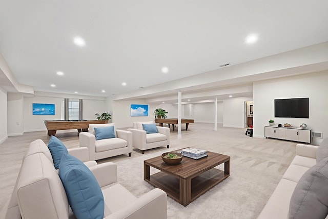 4103 Douglas Rd, Downers Grove, IL 60515 - living room featuring billiards table and recessed lighting
