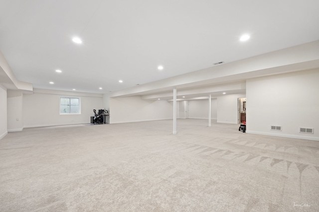 4103 Douglas Rd, Downers Grove, IL 60515 - basement with light carpet and recessed lighting