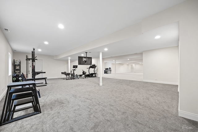 4103 Douglas Rd, Downers Grove, IL 60515 - workout area with carpet and recessed lighting