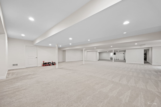 4103 Douglas Rd, Downers Grove, IL 60515 - finished basement with light carpet and recessed lighting