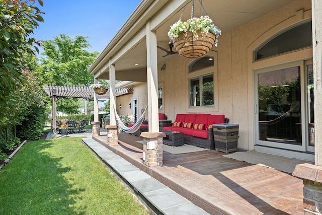 4103 Douglas Rd, Downers Grove, IL 60515 - view of patio / terrace featuring an outdoor living space and a pergola