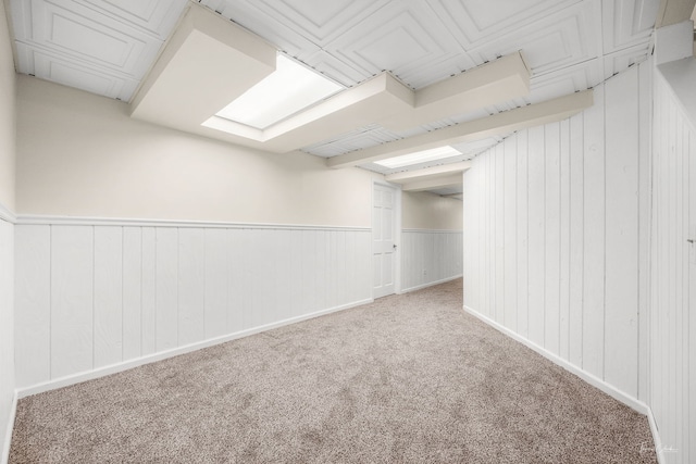 2734 Alyssa Dr, Naperville, IL 60565 - additional living space with carpet flooring and a wainscoted wall