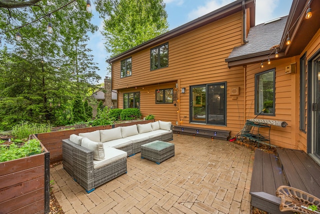 2734 Alyssa Dr, Naperville, IL 60565 - view of patio / terrace featuring outdoor lounge area and a wooden deck