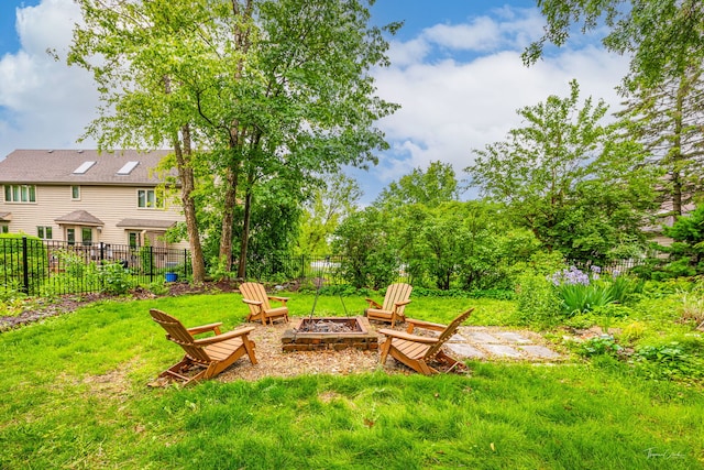2734 Alyssa Dr, Naperville, IL 60565 - view of yard with a fire pit