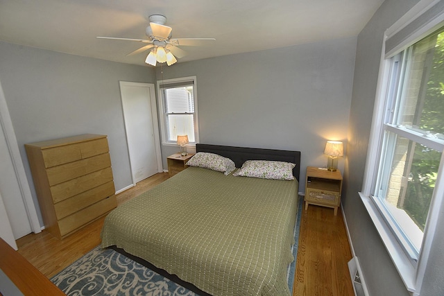 731 Marcy St, Ottawa, IL 61350 - bedroom featuring wood finished floors and a ceiling fan