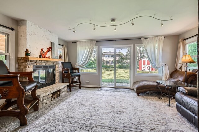 1360 Gentry Rd, Hoffman Estates, IL 60169 - living room with a fireplace