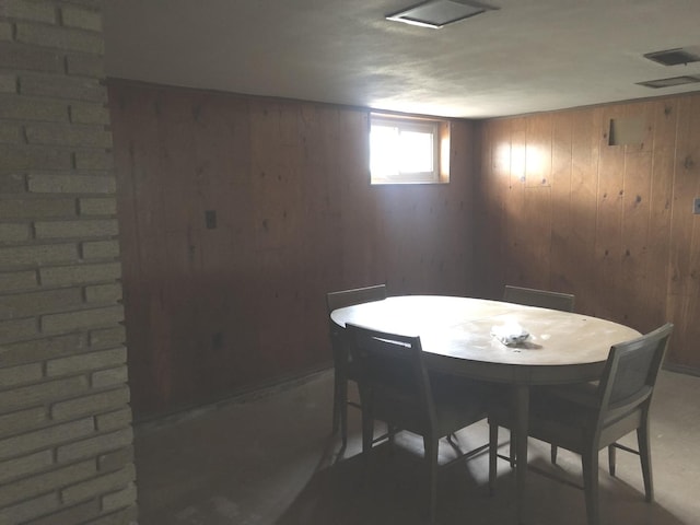 6100 S Parkside Ave, Chicago, IL 60638 - dining space featuring wooden walls
