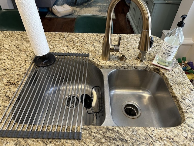 6418 18th St Unit 7, Berwyn, IL 60402 - kitchen view of a sink and stone countertops