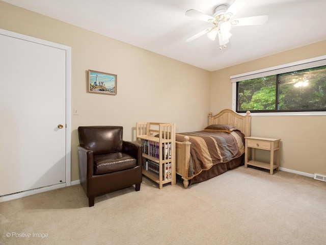 3843 Lizette Ln, Glenview, IL 60026 - bedroom with carpet floors, baseboards, and ceiling fan