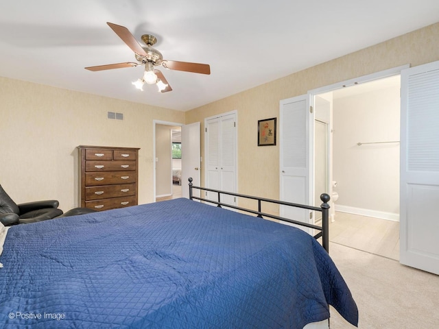 3843 Lizette Ln, Glenview, IL 60026 - bedroom featuring light colored carpet and ceiling fan