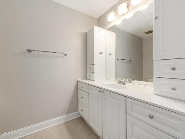 3843 Lizette Ln, Glenview, IL 60026 - bathroom with vanity and baseboards