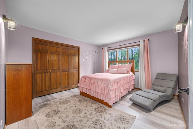 440 Cranesbill Dr, West Chicago, IL 60185 - bedroom featuring light wood-type flooring and a closet