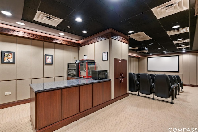 21 E Huron St Unit 3301, Chicago, IL 60611 - cinema room featuring light carpet and a decorative wall