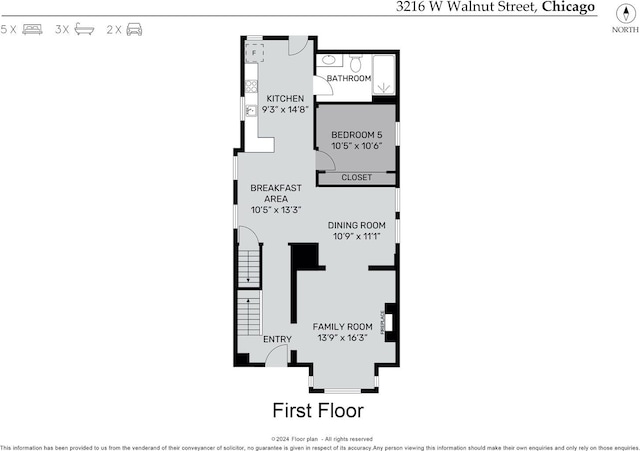 3216 W Walnut St, Chicago, IL 60624 - property floor plan