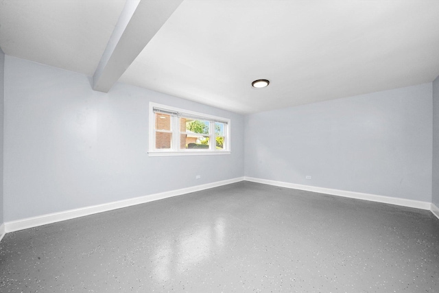 4113 176th Pl, Country Club Hills, IL 60478 - empty room featuring baseboards and beam ceiling