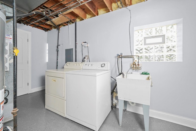 4113 176th Pl, Country Club Hills, IL 60478 - washroom with separate washer and dryer and baseboards