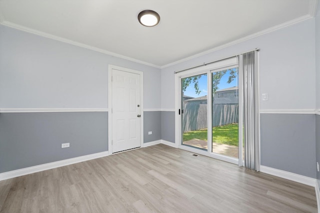 4113 176th Pl, Country Club Hills, IL 60478 - unfurnished room with wood finished floors, baseboards, and ornamental molding
