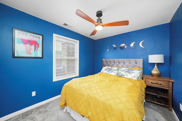 3713 W Palmer St Unit 2, Chicago, IL 60647 - bedroom featuring carpet, baseboards, and ceiling fan