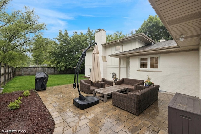 5104 Johnson Ave, Western Springs, IL 60558 - view of patio / terrace featuring outdoor lounge area and grilling area